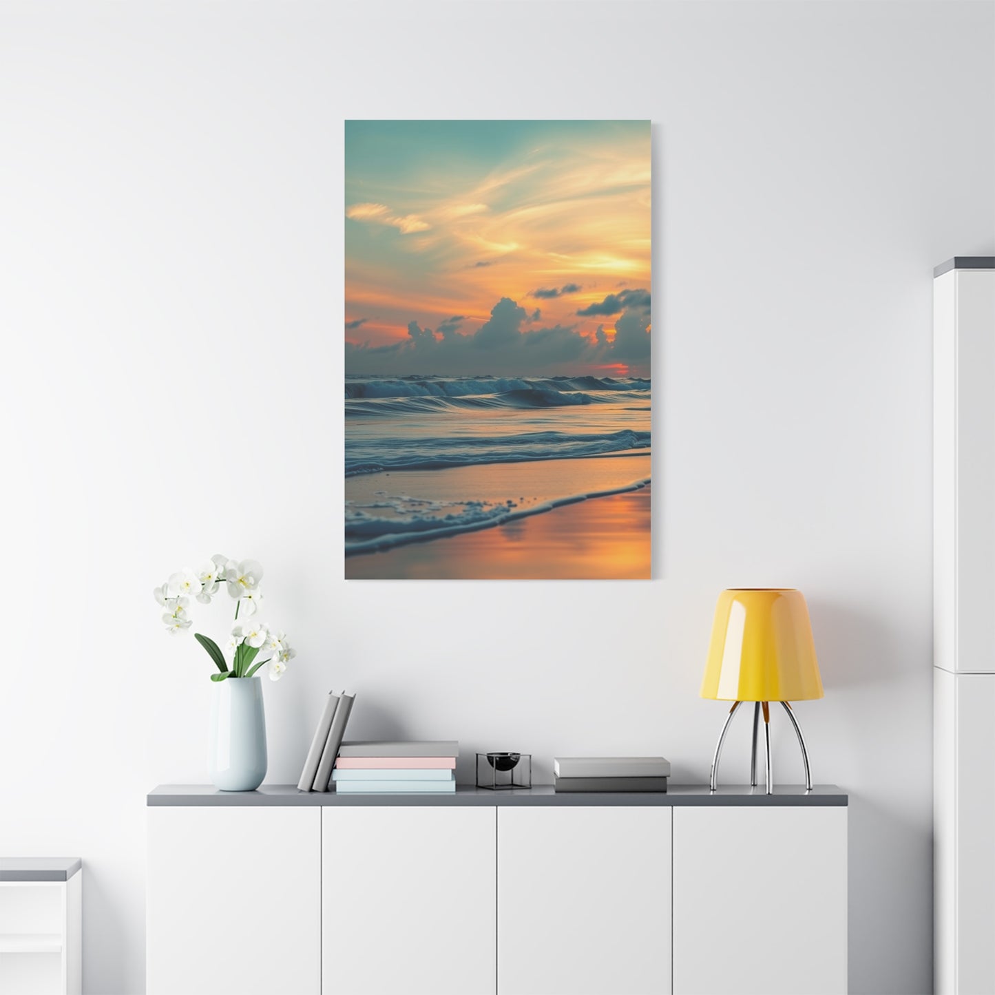 Elite Beach Sunrise and Sunset Art Vision Wall Art & Canvas Print