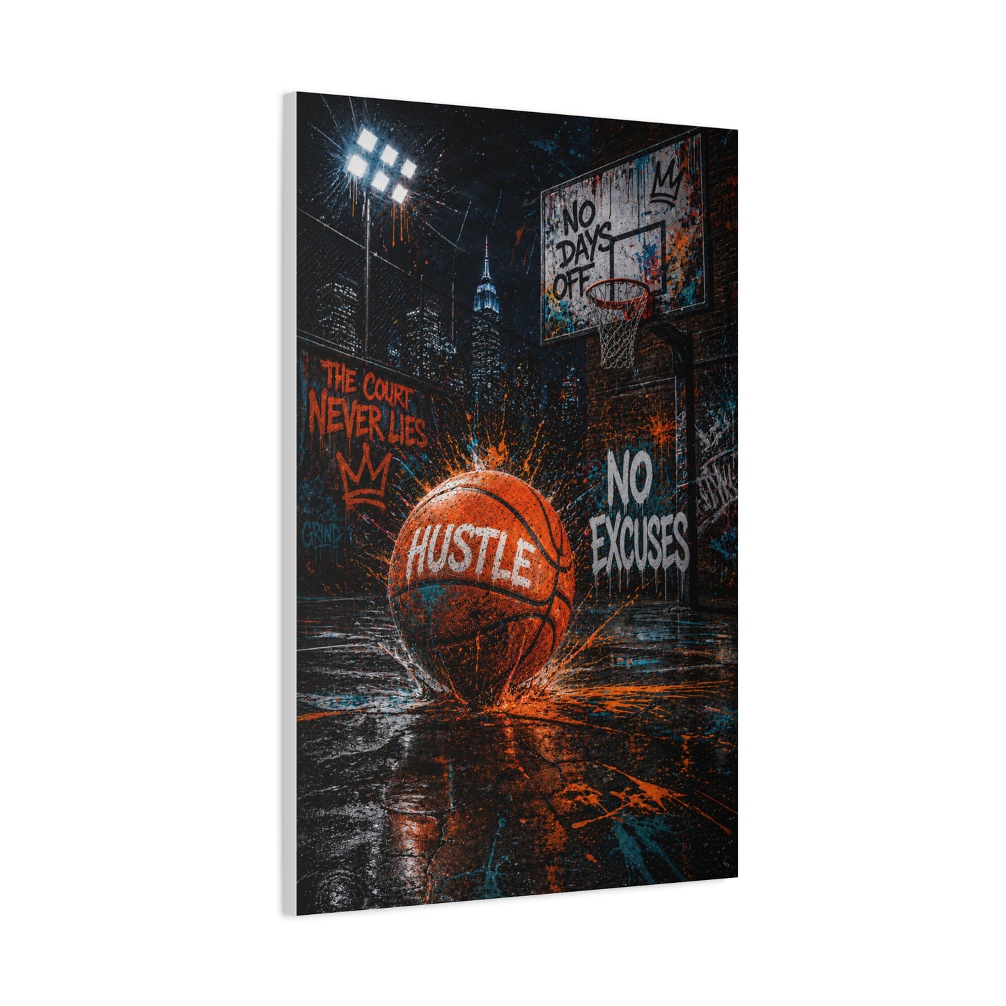 Street Basketball Hustle Graffiti Street Wall Art & Canvas Print
