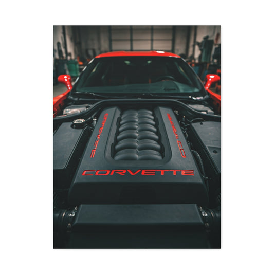 Chevrolet Corvette C6 Engine Bay Performance Detail Wall Art & Canvas Prints
