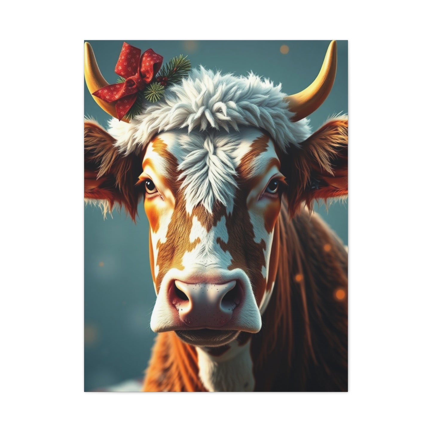 Masterpiece Christmas Cow Art Vision Wall Art & Canvas Print