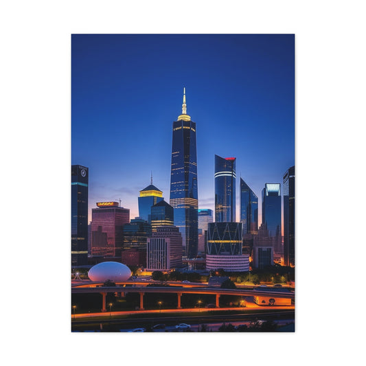 Houston Skylines Art Luxury Canvas Wall Art & Canvas Print