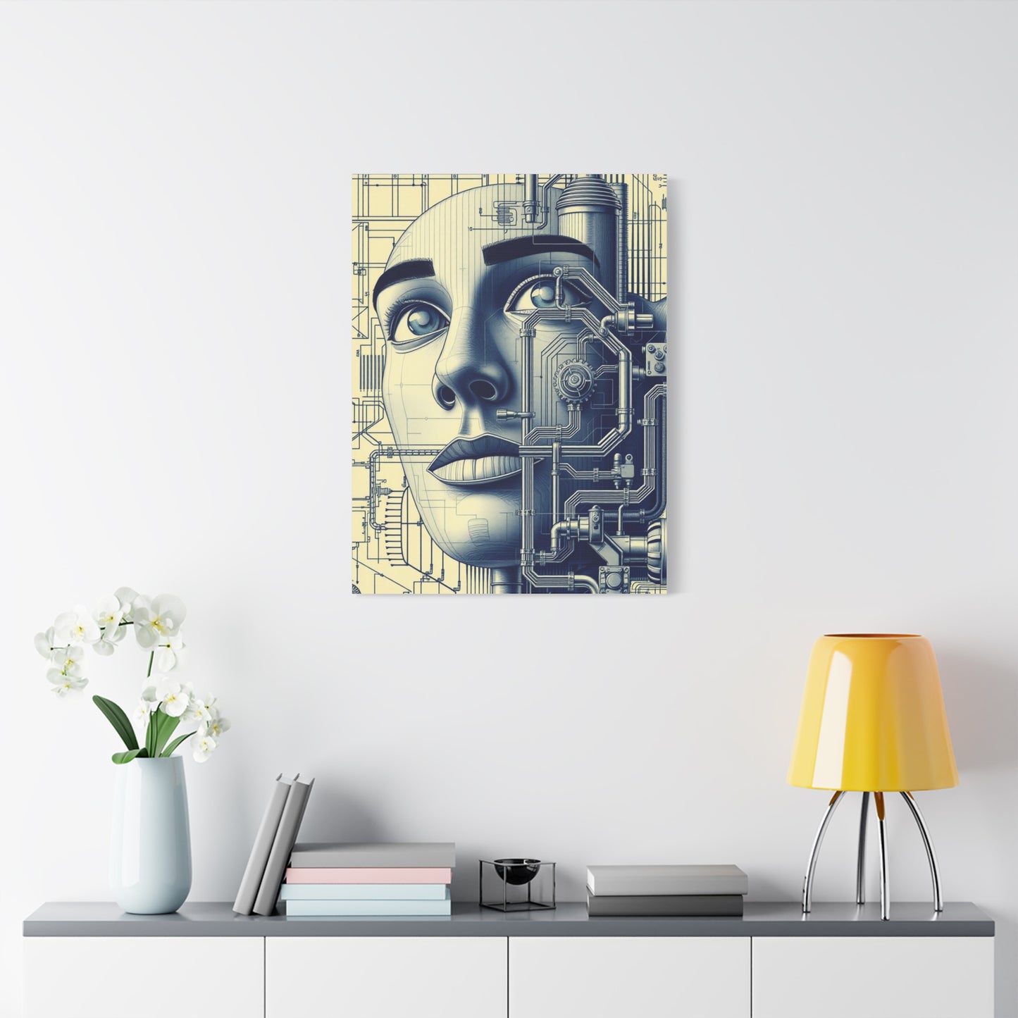 Engineering & Machinery Blueprints Art Luxury Canvas Wall Art & Canvas Print