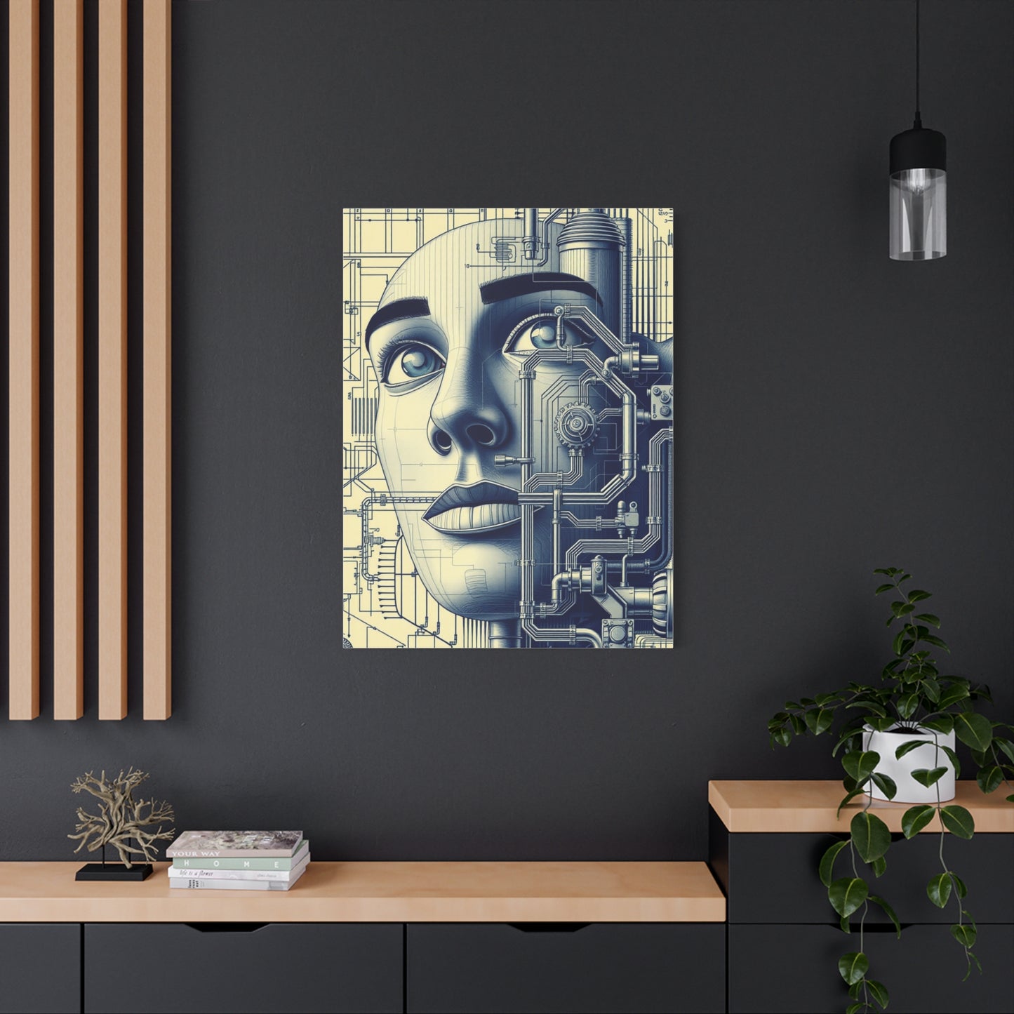 Engineering & Machinery Blueprints Art Luxury Canvas Wall Art & Canvas Print