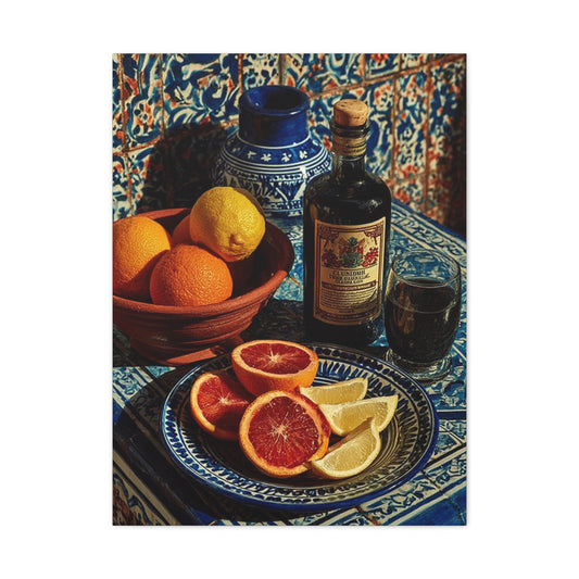 Italian Citrus & Majolica Still Life Wall Art & Canvas Print