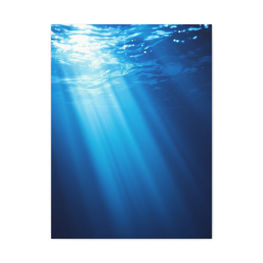 Sunbeams Beneath the Ocean Surface Wall Art & Canvas Prints