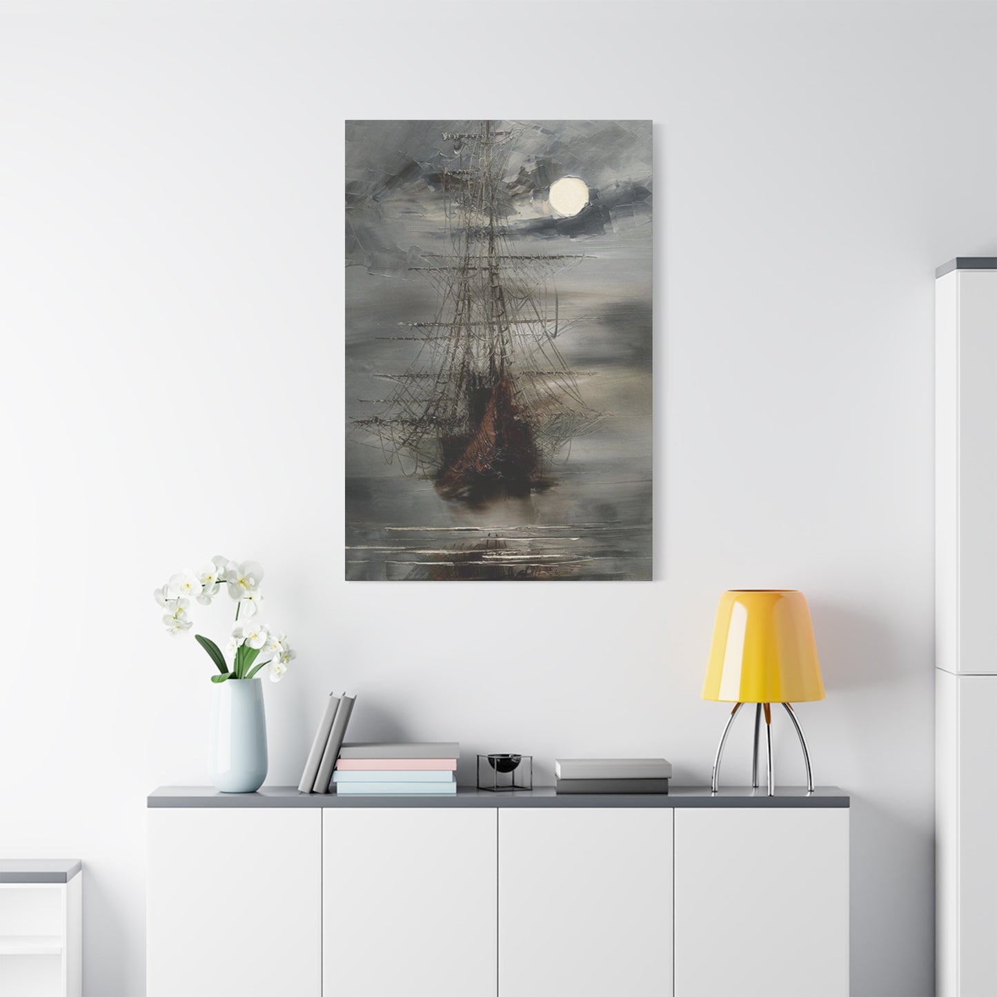 Vintage Ship Sailing Painting Wall Art & Canvas Prints