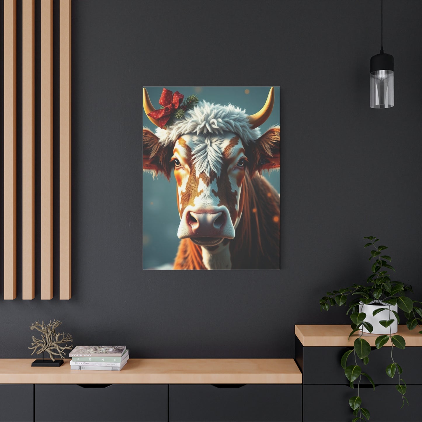 Masterpiece Christmas Cow Art Vision Wall Art & Canvas Print