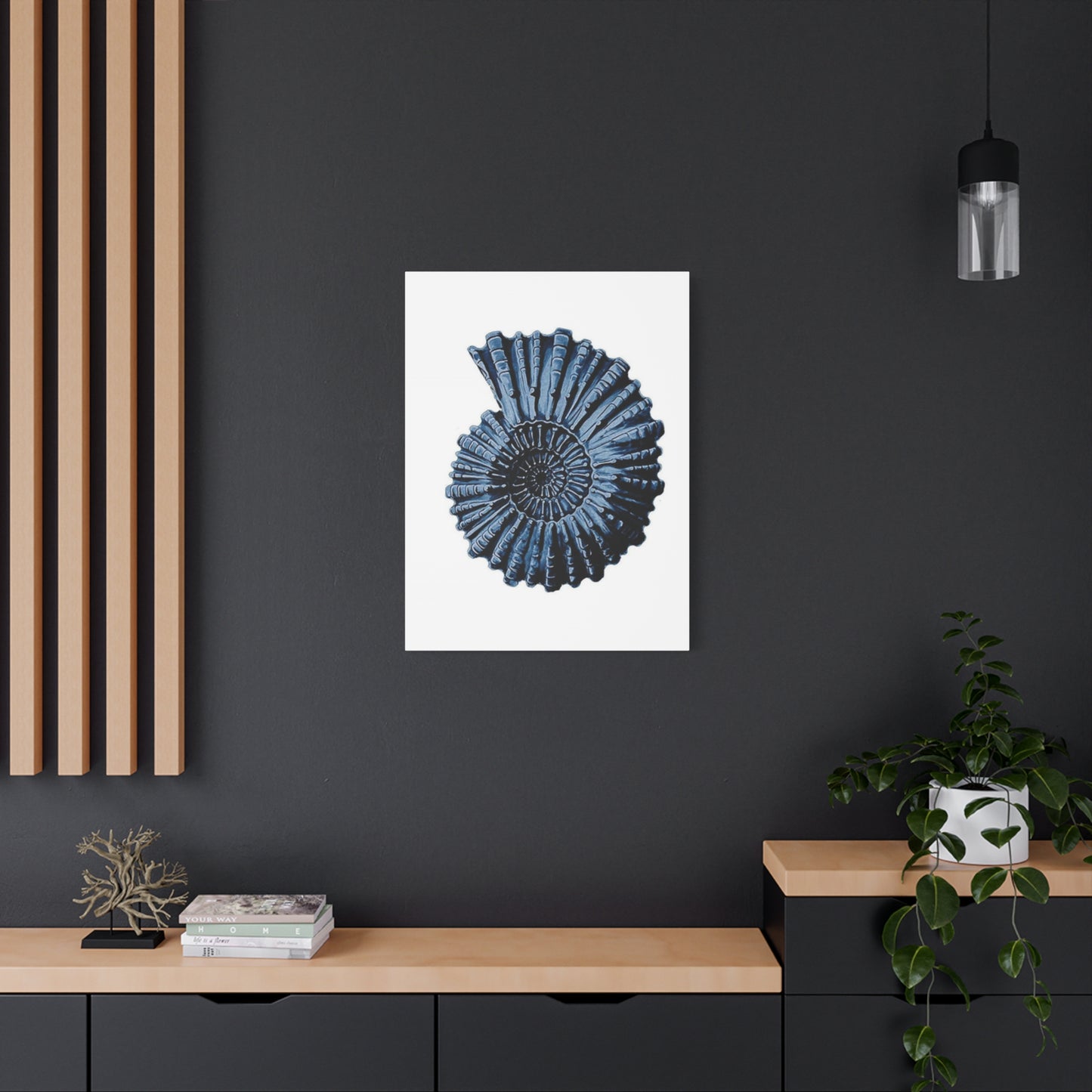 Beautiful Blue Shell Shape Poster Wall Art & Canvas Prints
