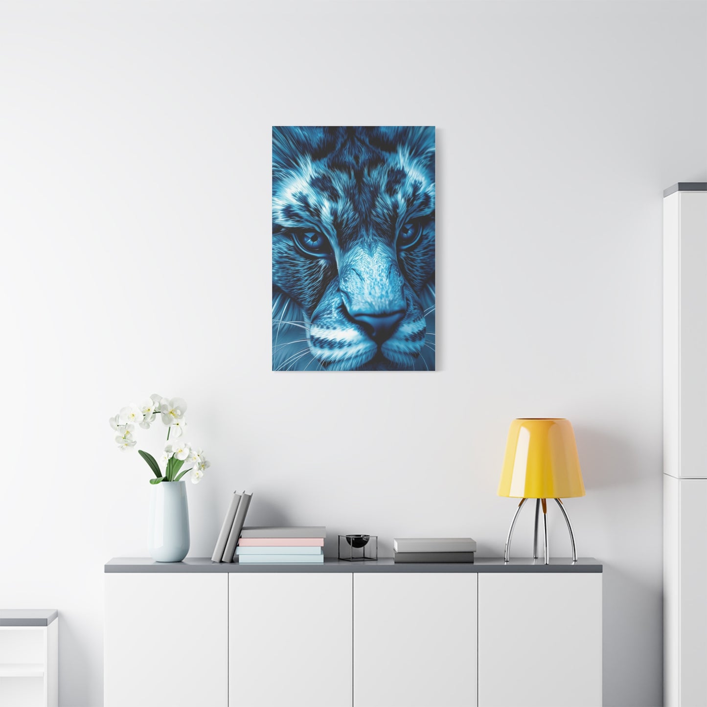 Masterpiece Blue & Gray Art Vision Wall Art & Canvas Print