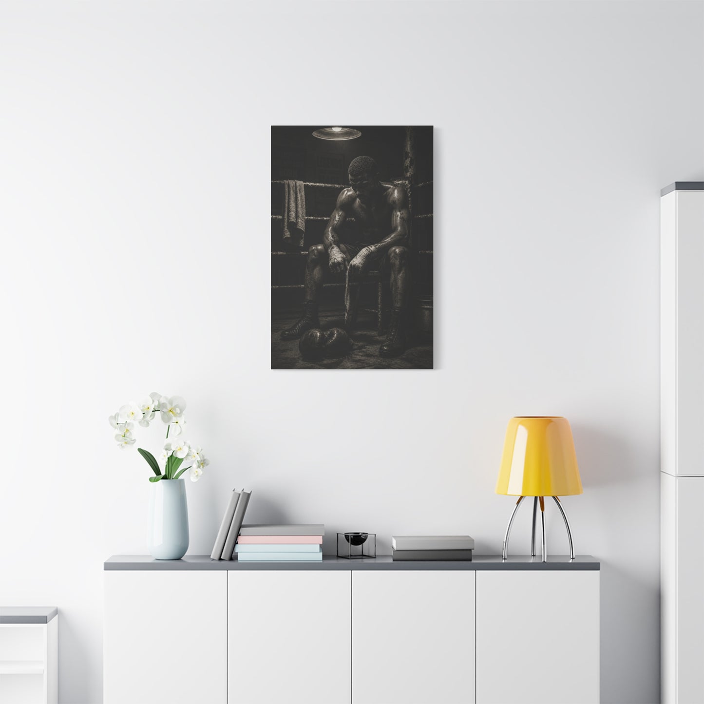 Monochrome Boxer Legacy Sports Wall Art & Canvas Print