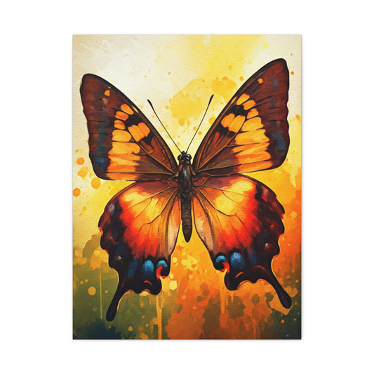 Watercolor Splash Butterfly Wall Art & Canvas Prints