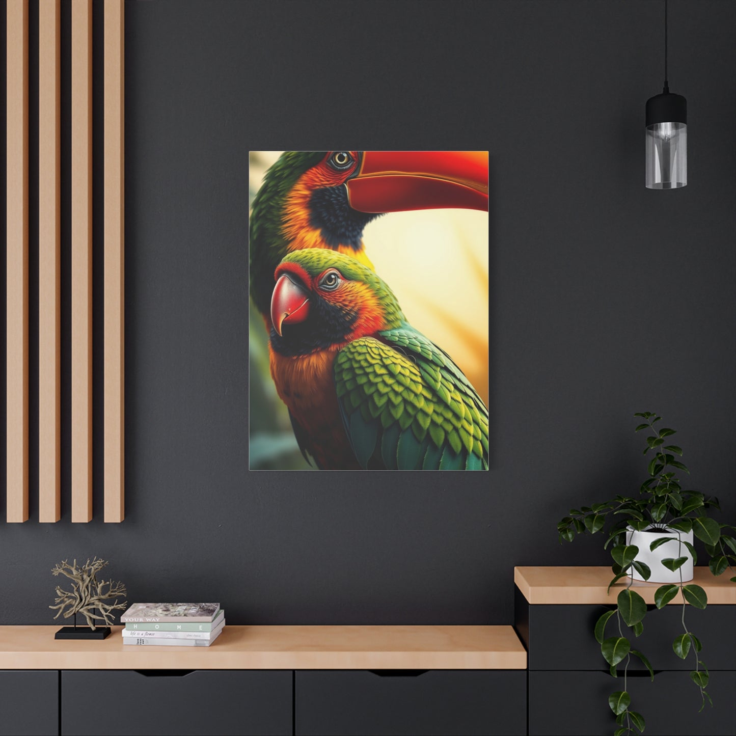Masterpiece Tropical Birds Art Vision Wall Art & Canvas Print