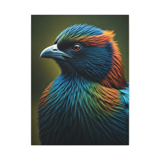 Vibrant Jewel-Toned Bird Portrait Wall Art & Canvas Prints