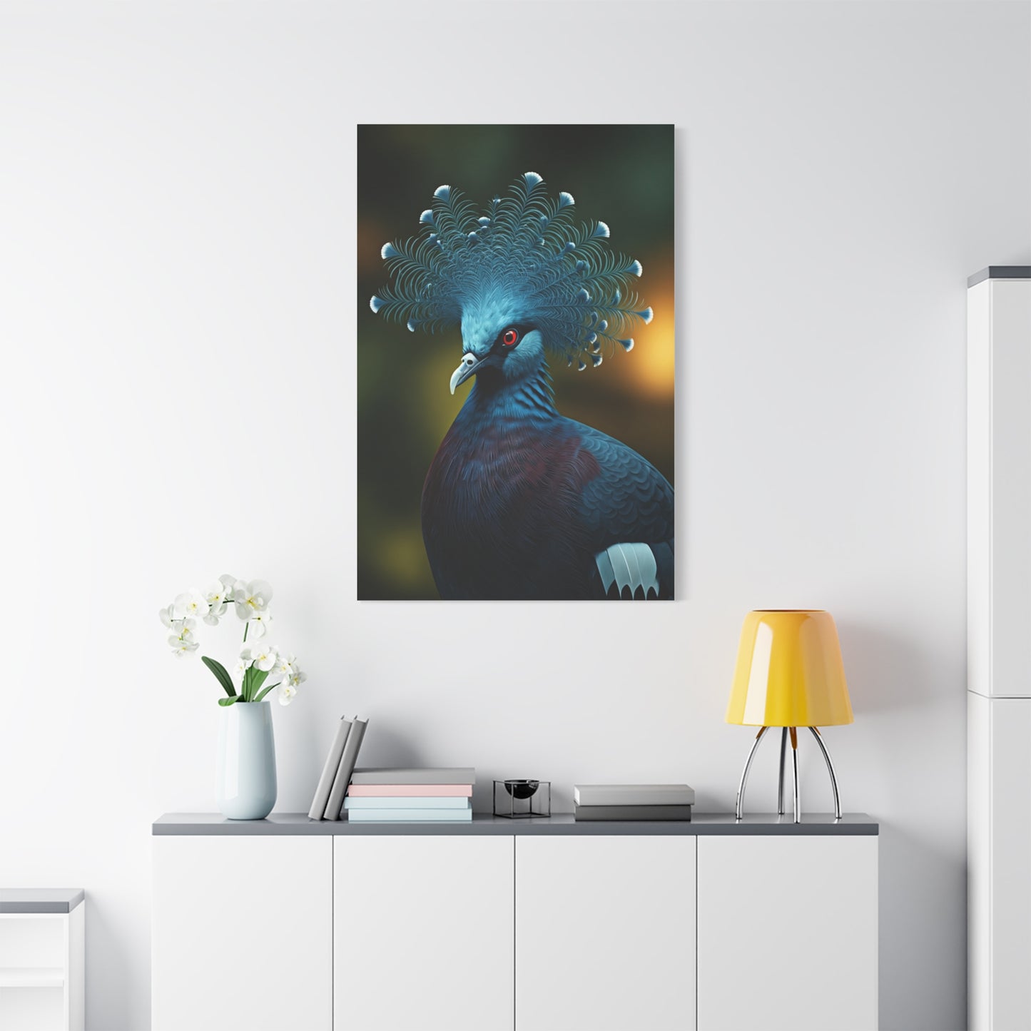 Crowned Feathered Crest Bird Wall Art & Canvas Prints