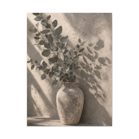 Eucalyptus Shadow Still Life Wall Art & Canvas Print
