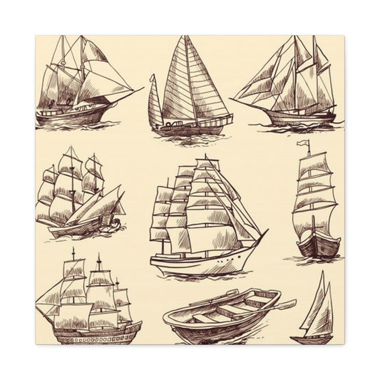 Ship Sailing Painting Wall Art & Canvas Prints