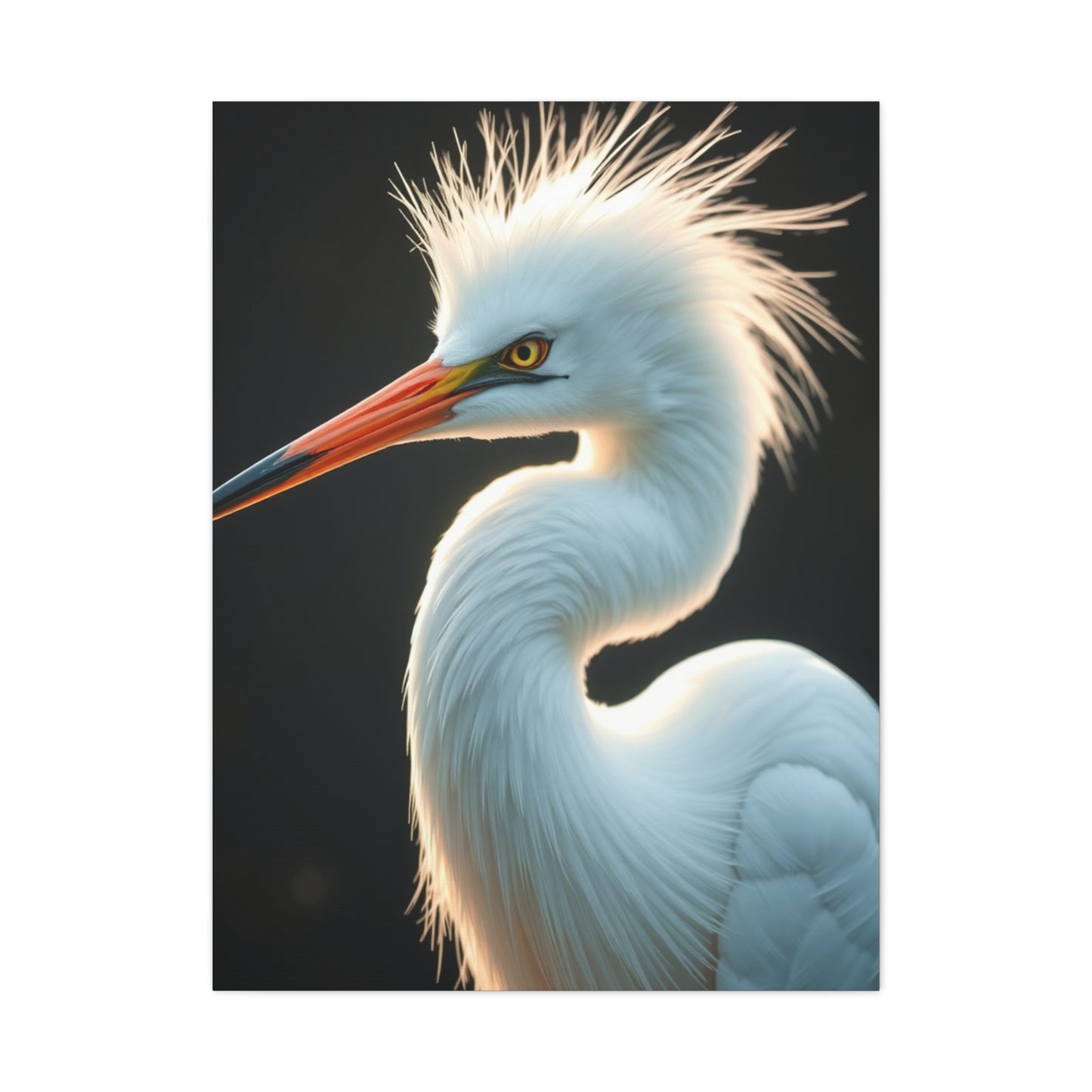 Vision Egret Art Art Wall Art & Canvas Print