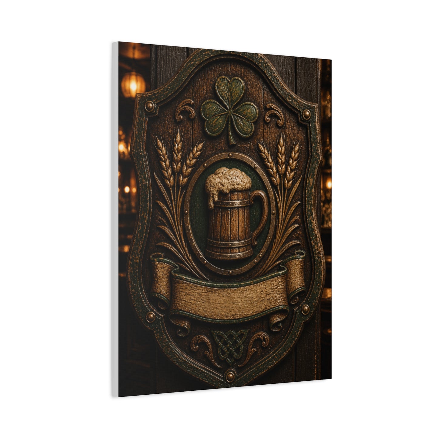 Irish Pub Heritage Crest Wall Art & Canvas Print
