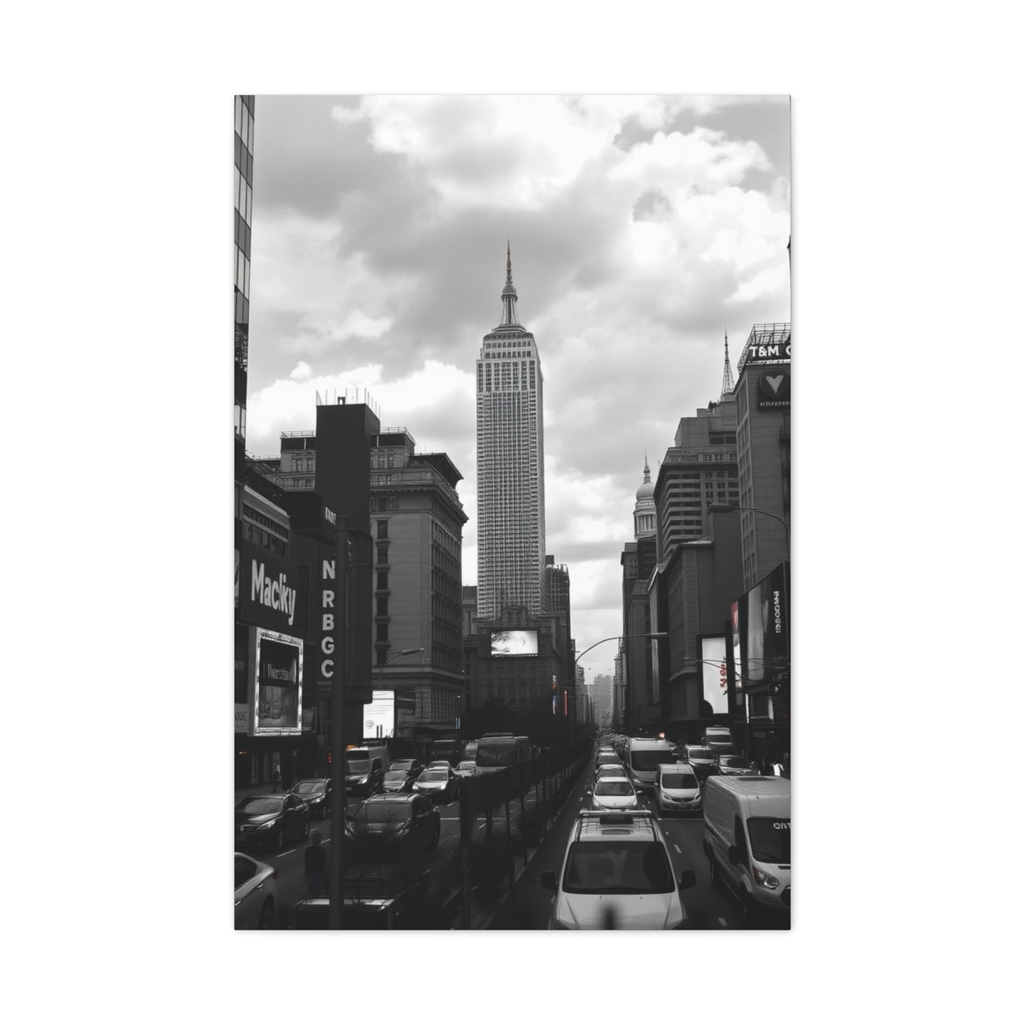 Masterpiece Black & White Cityscapes Art Vision Wall Art & Canvas Print