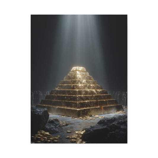 Monumental Gold Pyramid Treasury Wall Art & Canvas Print