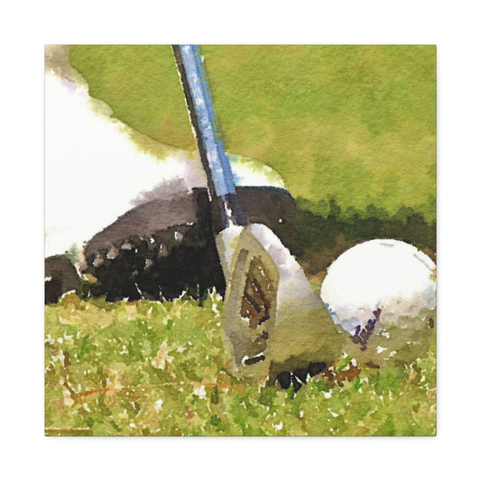 Golf Club Ball Closeup Wall Art & Canvas Prints