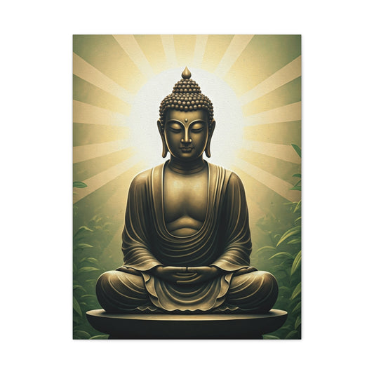 Sunburst Serenity Buddha Meditation Wall Art & Canvas Prints