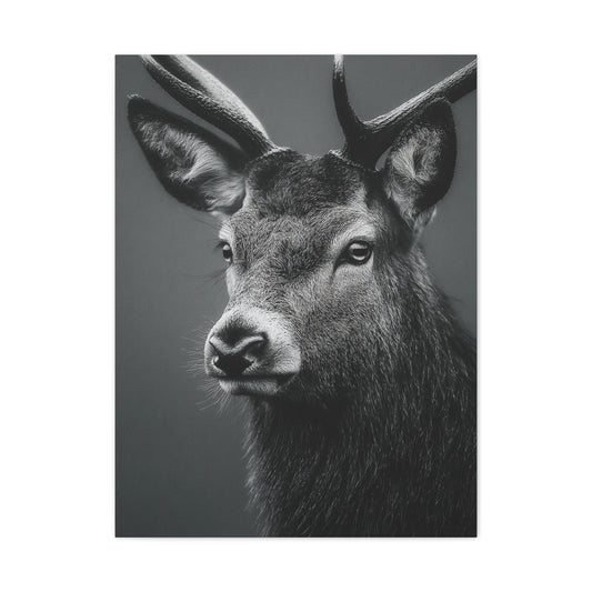 Highland Stag Moonlight Profile Wall Art & Canvas Print