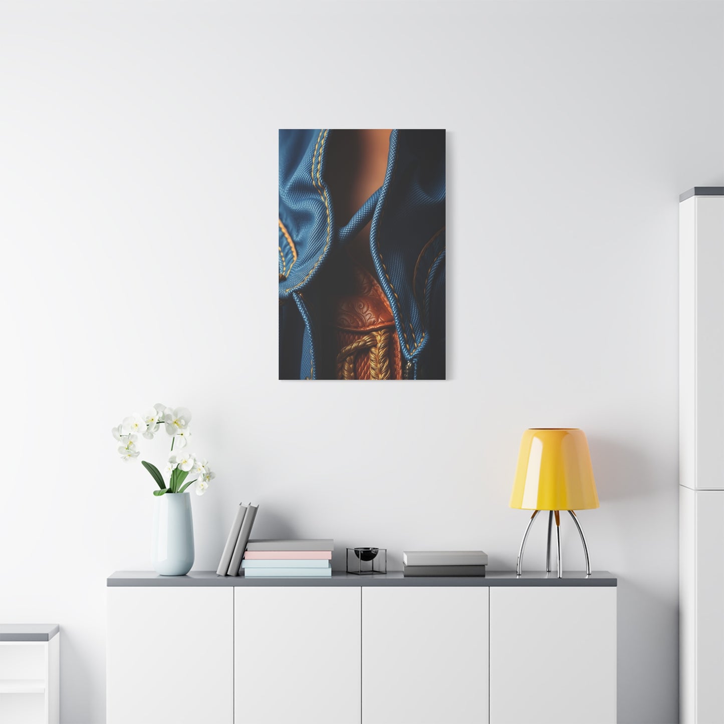 Supreme Denim and Leather Art Collection Wall Art & Canvas Print