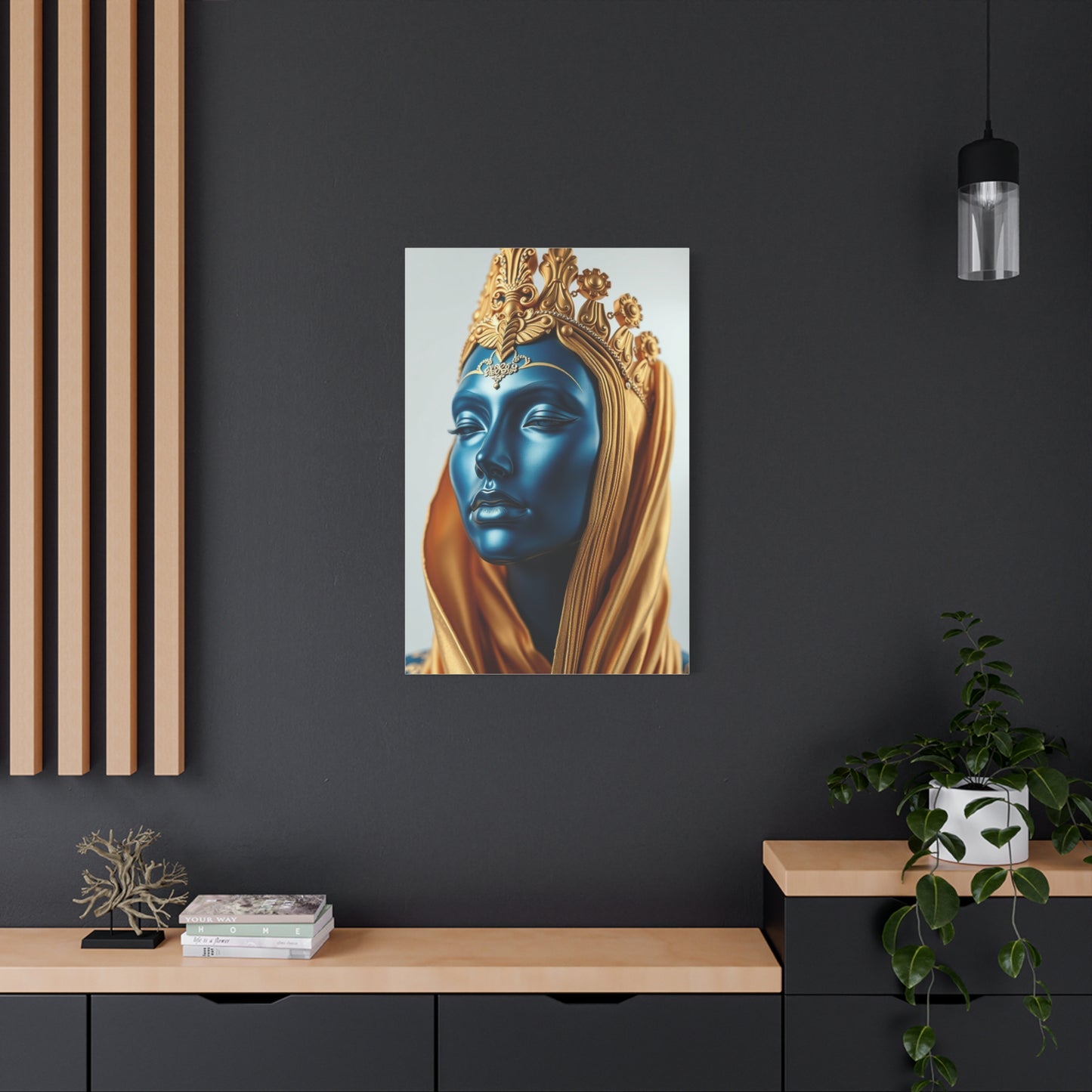 Masterpiece Blue & Gold Art Vision Wall Art & Canvas Print