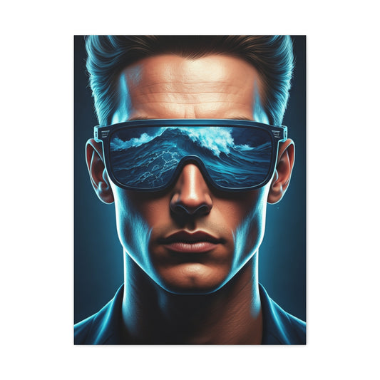 Neon Ocean Reflection Vision Wall Art & Canvas Prints