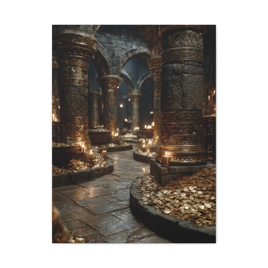 Hidden Treasury Gold Chamber Wall Art & Canvas Print