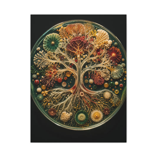 Agar Art Tree of Life Petri Study Wall Art & Canvas Print