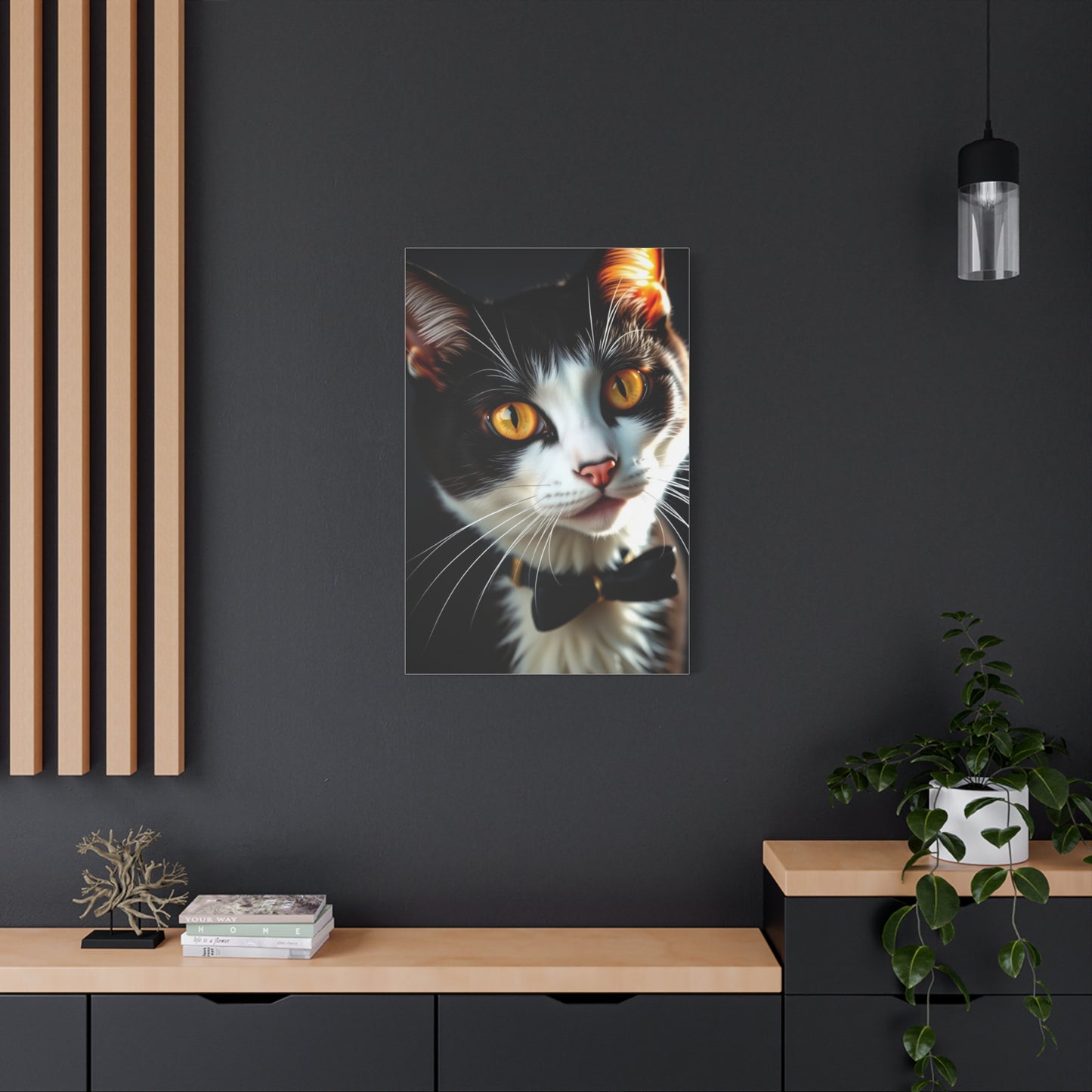 Tuxedo Cat Art Refined Canvas Wall Art & Canvas Print