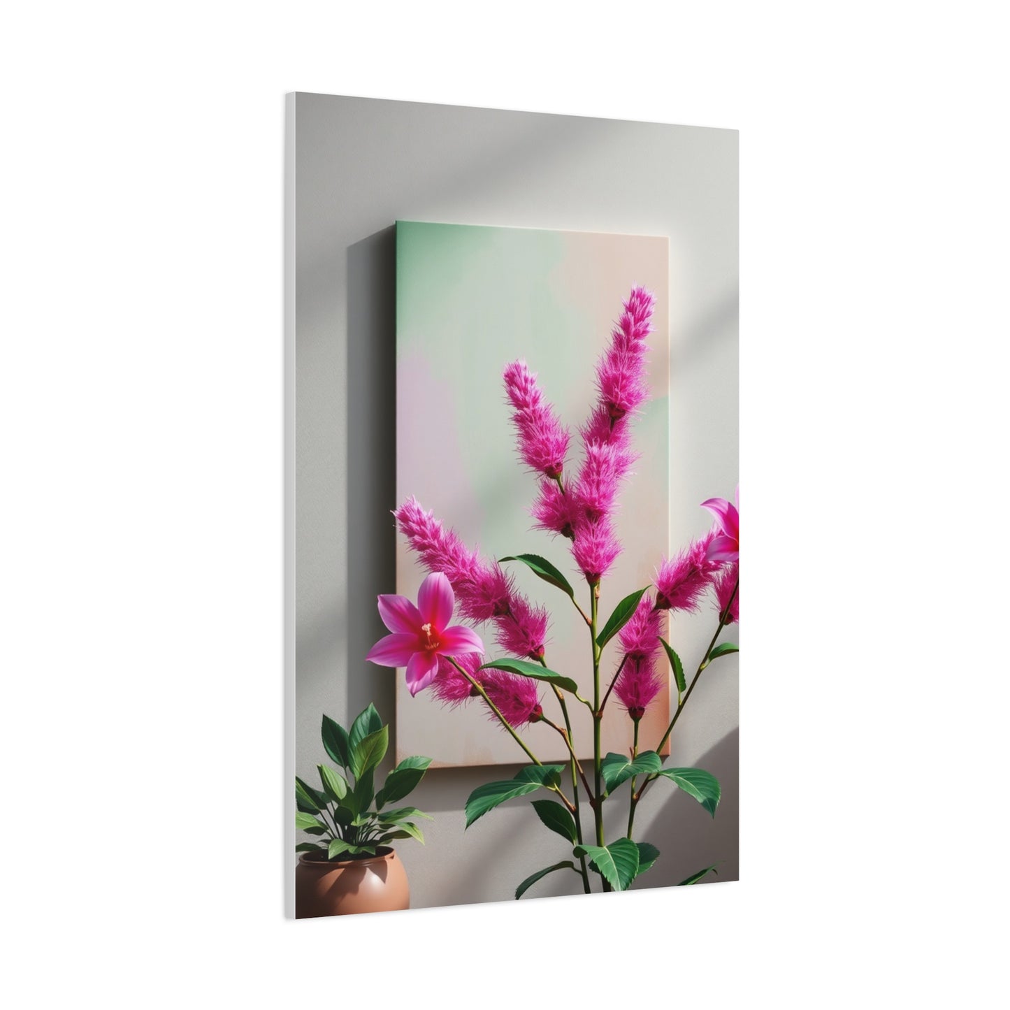 Supreme Green & Pink Canvas Art Collection Wall Art & Canvas Print