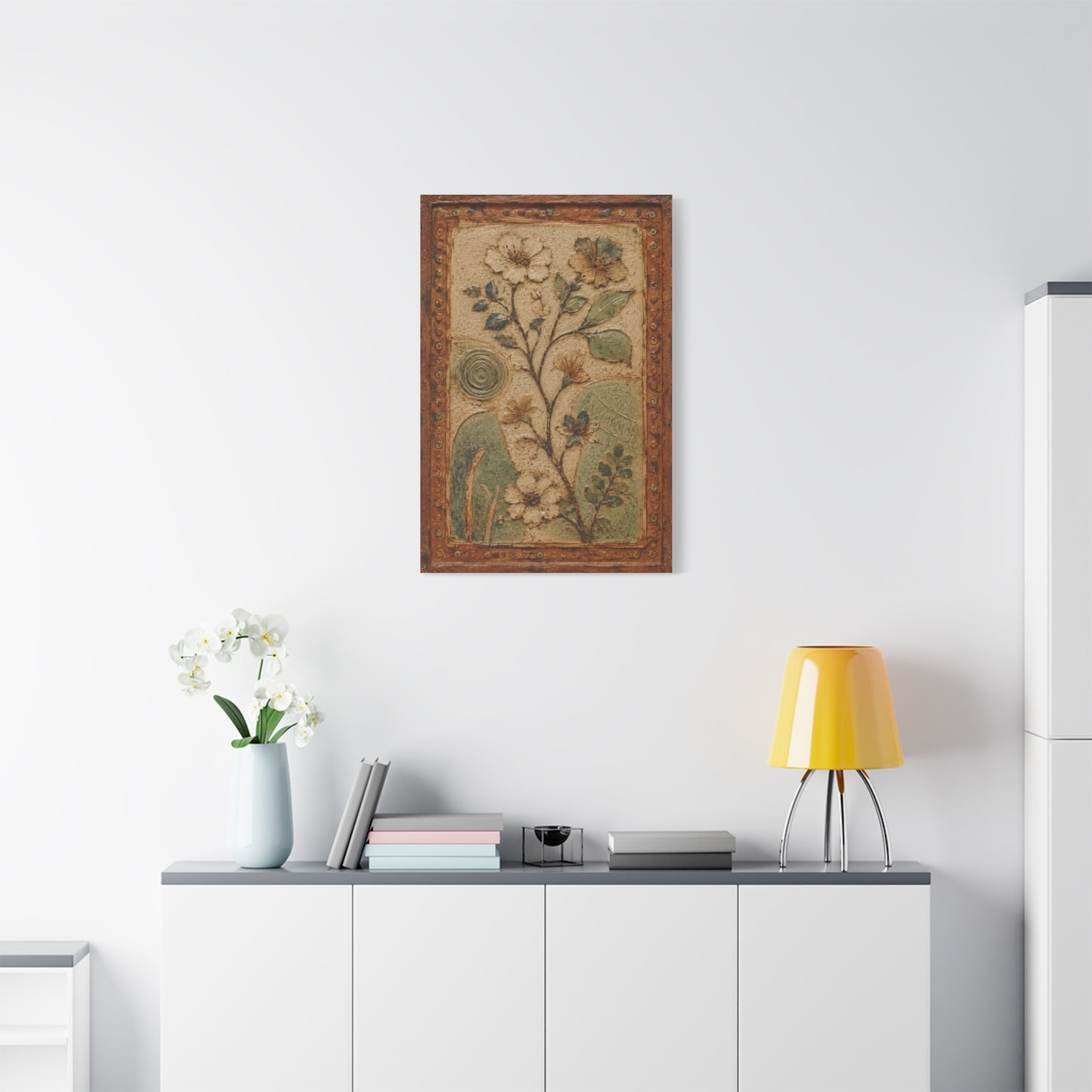 Textured Botanical Relief Study Panel Wall Art & Canvas Print