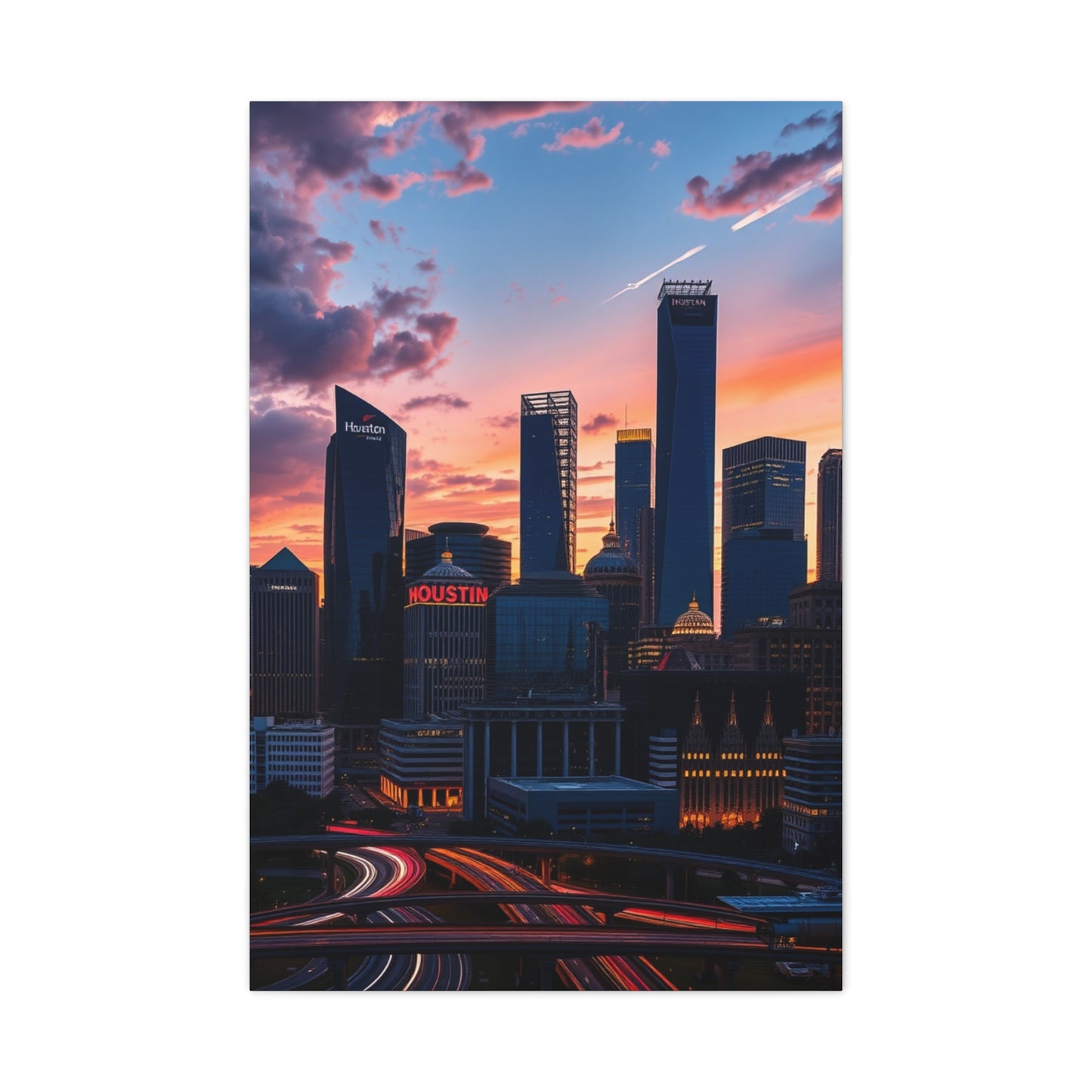 Houston Skylines Art Supreme Gallery Wall Art & Canvas Print
