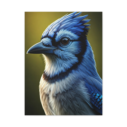 Blue Jay Majesty Portrait Wall Art & Canvas Prints