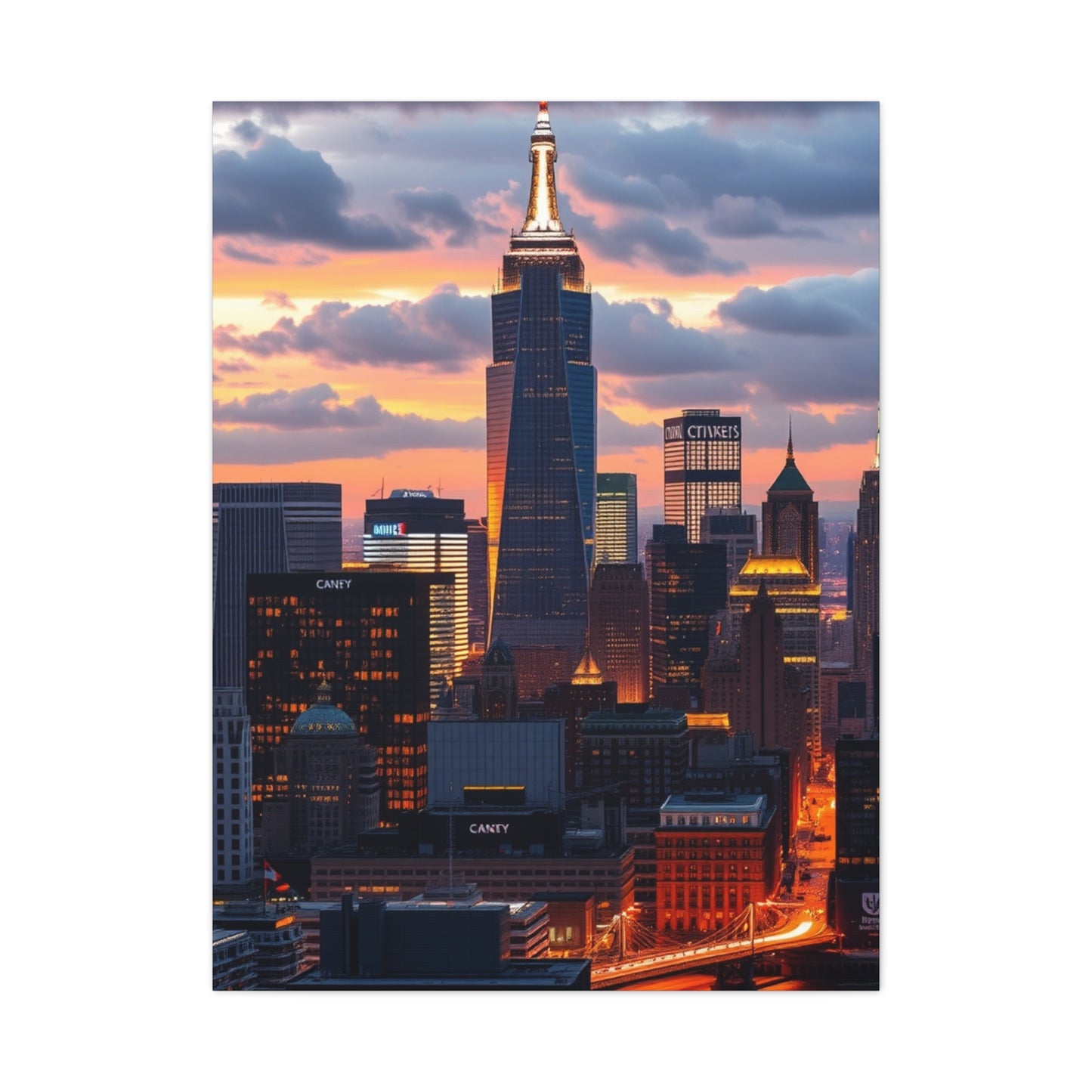 Supreme NYC Skyline Art Collection Wall Art & Canvas Print