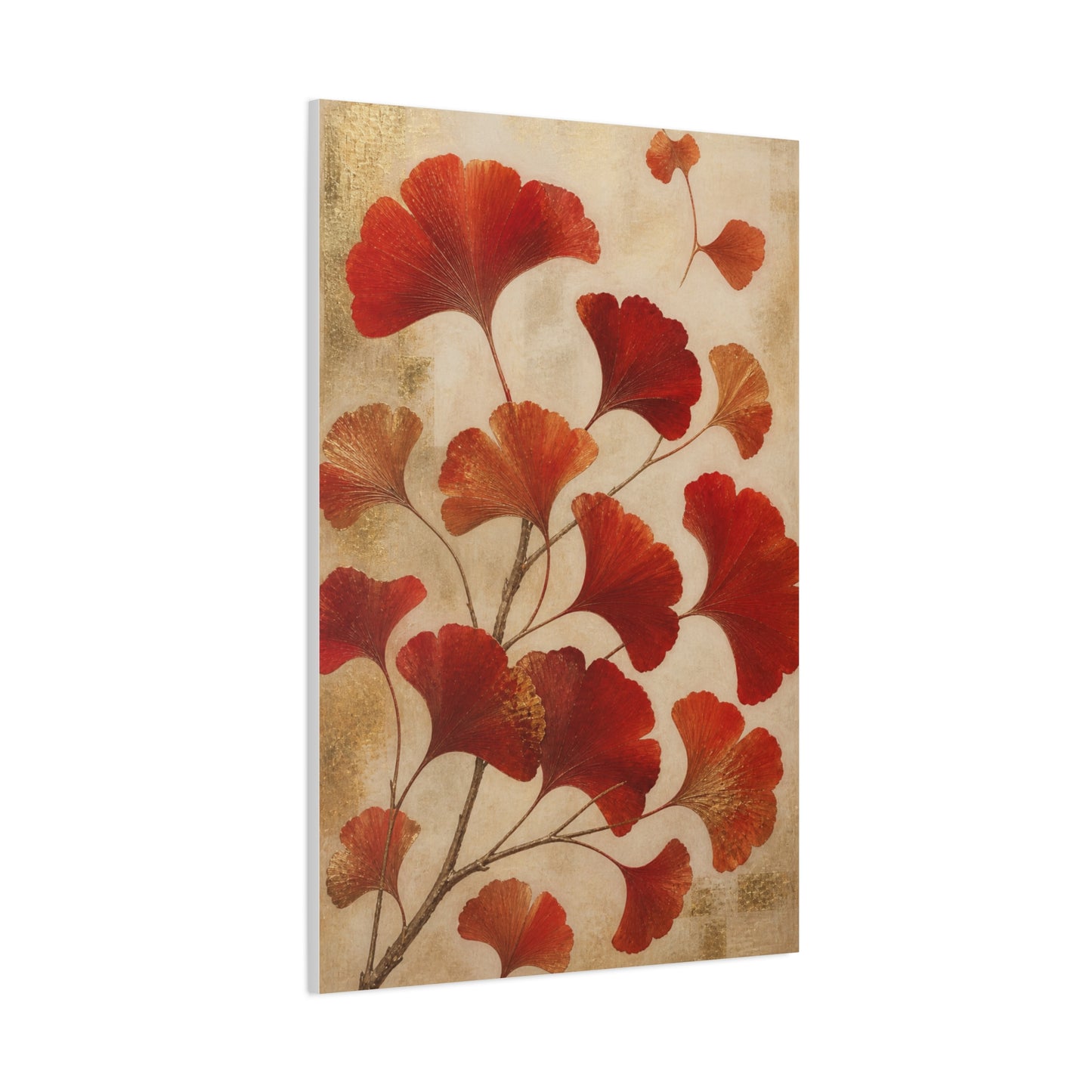 Red Ginkgo Botanical Composition Wall Art & Canvas Print