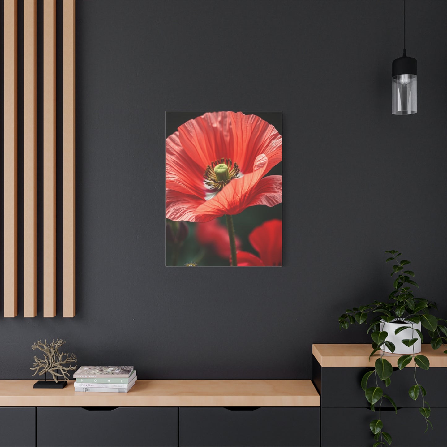 Poppy Flower Art Refined Canvas Wall Art & Canvas Print