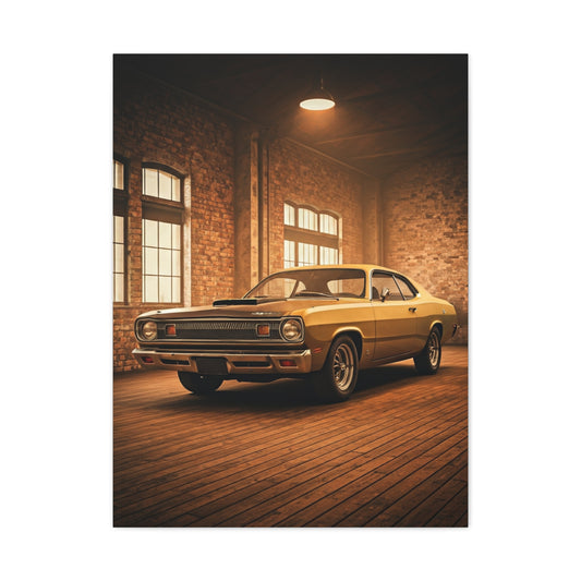 Plymouth Duster 340 Dusty Restoration Shop Wall Art & Canvas Prints