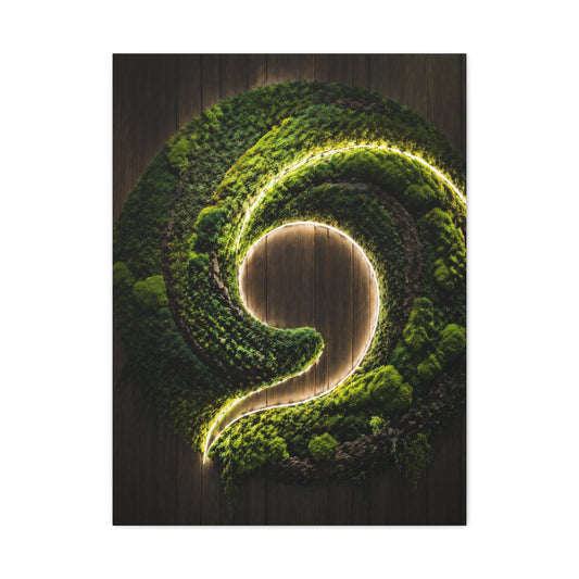 Moss Innovation Spiral Biophilic Wall Art & Canvas Print