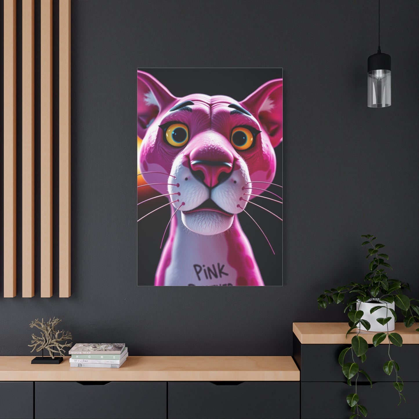 Pink Grace Panther Canvas Wall Art & Canvas Print