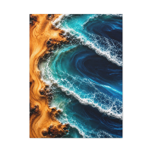 Resin Shoreline Aerial Ocean Art Wall Art & Canvas Print