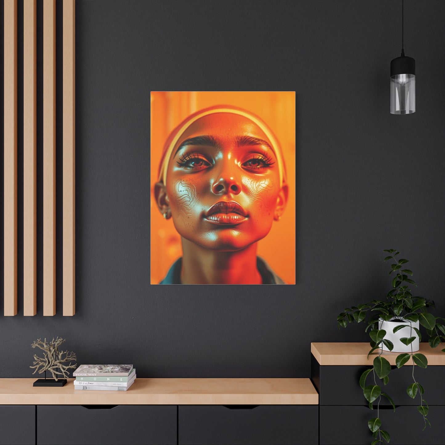 Pop of Orange Art Luxury Canvas Wall Art & Canvas Print