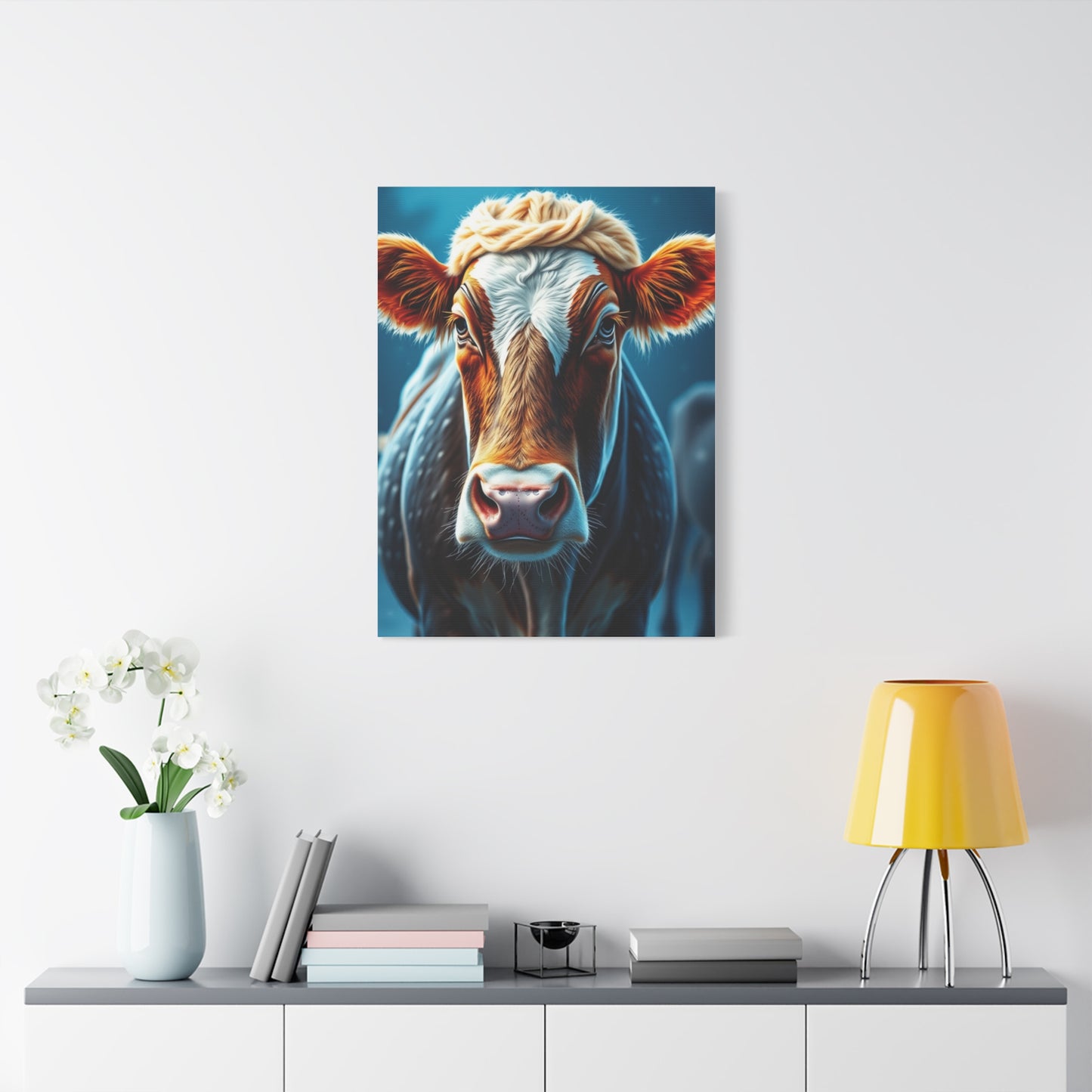 Supreme Christmas Cow Art Collection Wall Art & Canvas Print