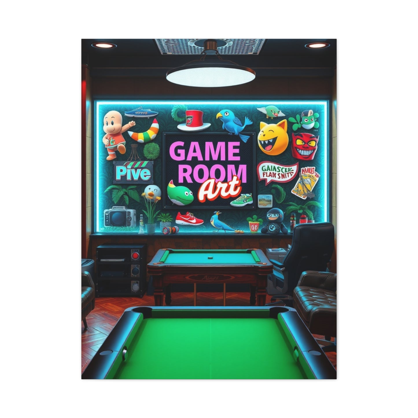 Supreme Game Room Art Collection Wall Art & Canvas Print