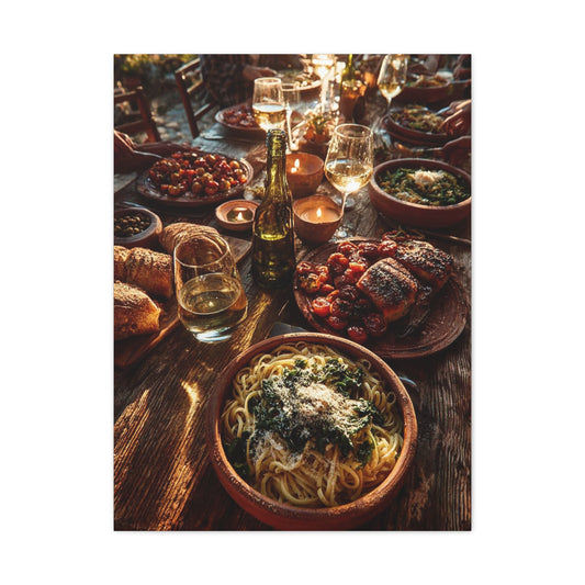 Italian Family Dinner Table Wall Art & Canvas Print