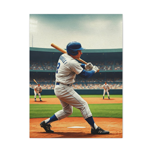 Classic Batter Swing in Stadium Action Wall Art & Canvas Prints