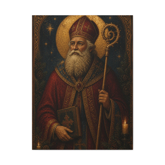 Saint Nicholas Icon Portrait Wall Art & Canvas Print